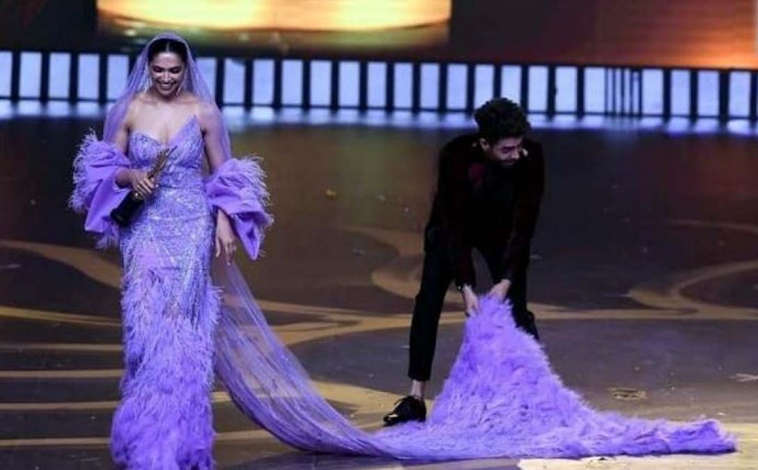 ' Chal Oye' Deepika shouted at Aparkashakti Khurana while he was holding her dress, watch video here