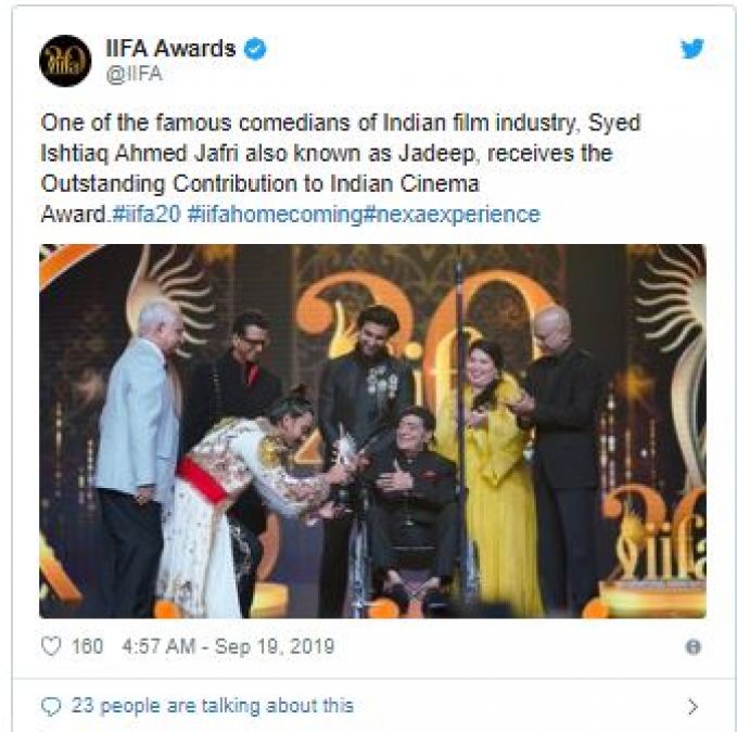 IIFA salutes Bollywood's Surma Bhopali, this veteran arrived on wheelchair to receive award