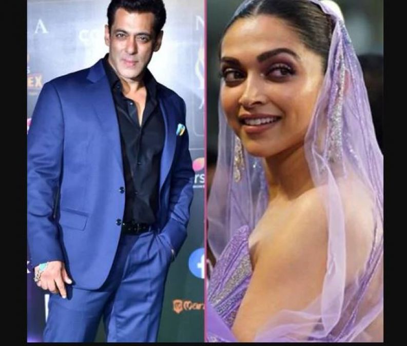 Salman was not able to pass behind Deepika, the actress started laughing