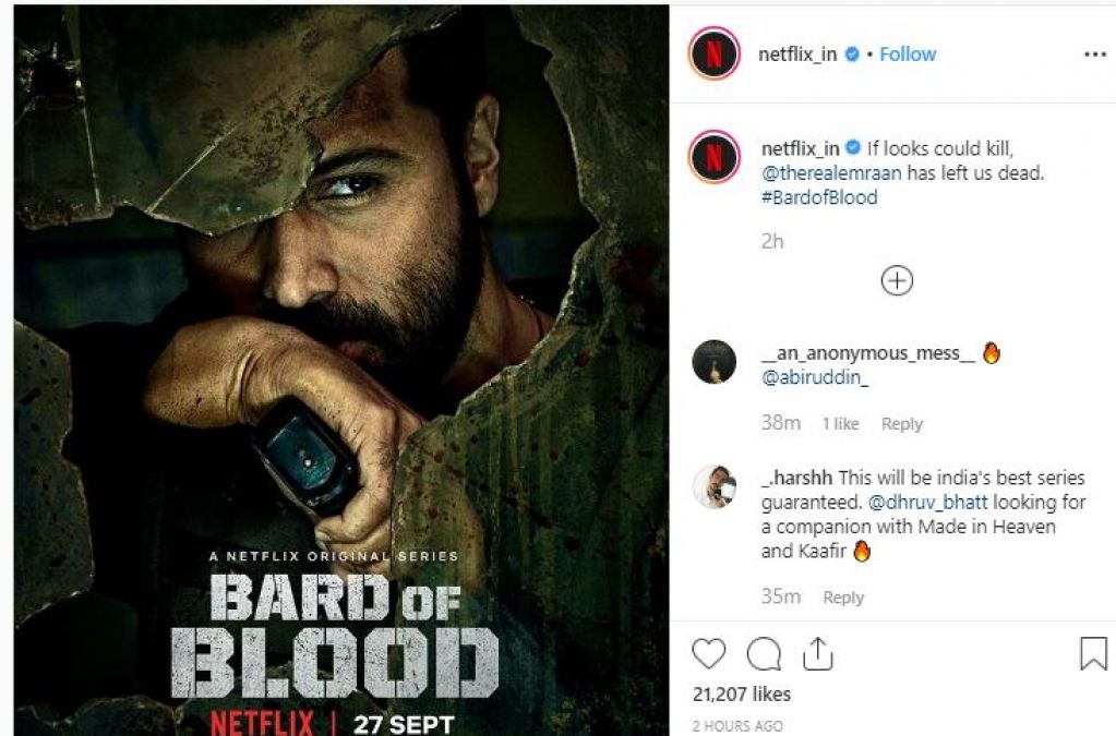 Bard Of Blood New Poster: Emraan Hashmi seen in serious but strong look