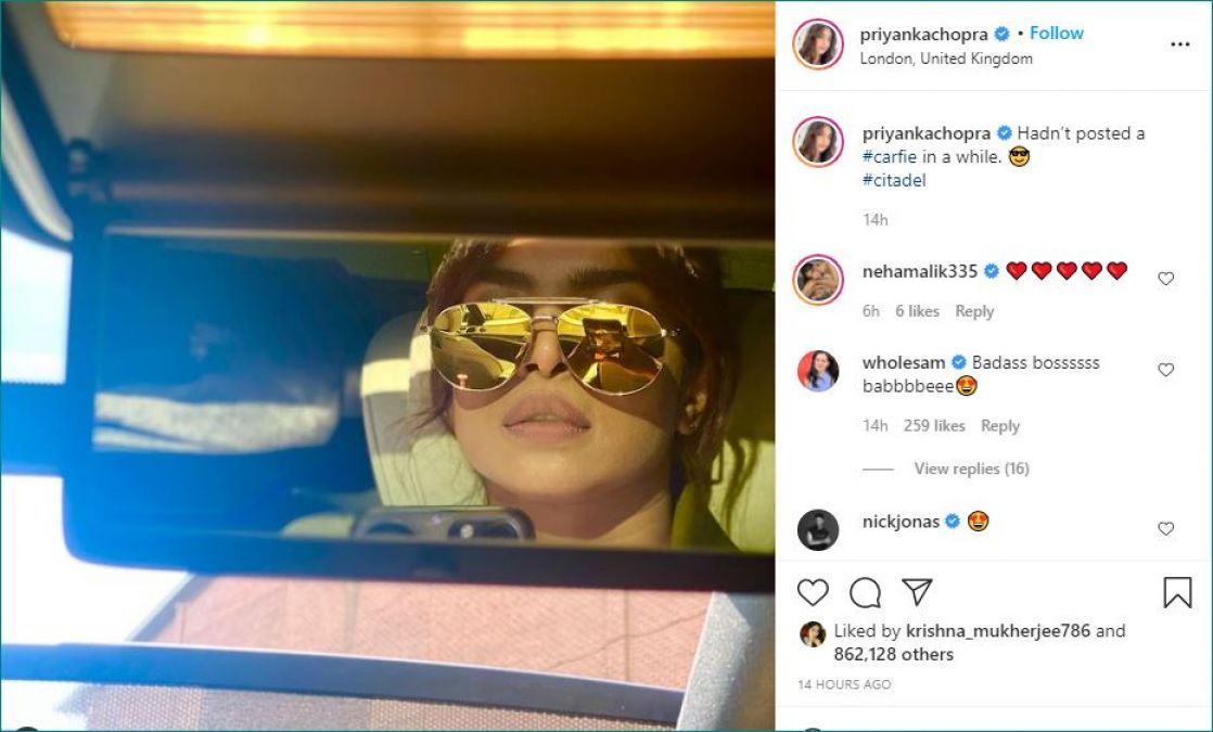 Priyanka shared car selfie, see husband's special comment