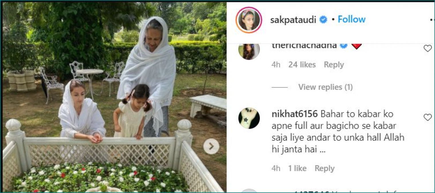 Soha Ali Khan trolled for visiting Abbu's grave