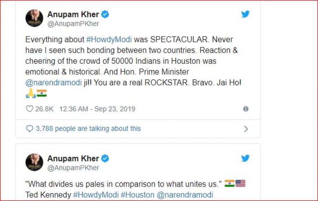 This star calls 'Howdy Modi' event 'Ultimate', celebs are praising fiercely