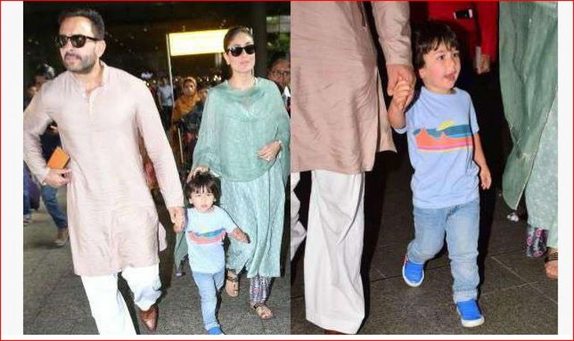 Kareena-Saif returned from Pataudi Palace with son Taimur, pictures go viral!