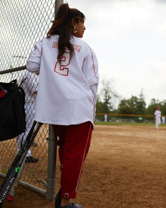 Priyanka Chopra was seen playing baseball with her husband