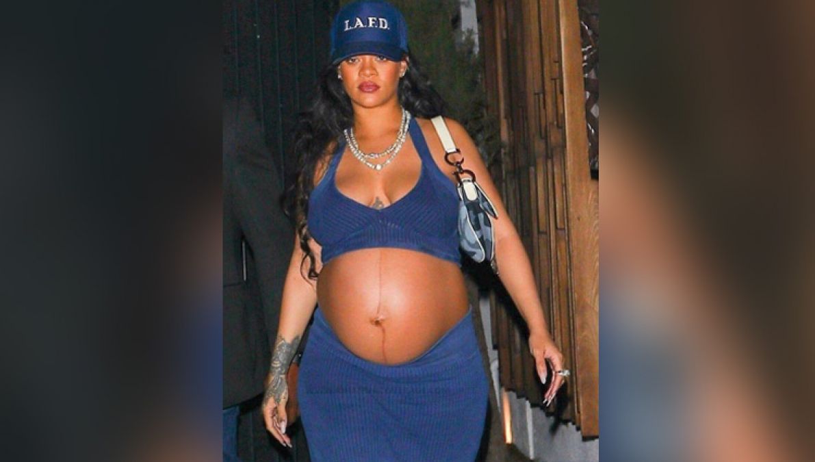 Rihanna flaunts baby bump in crop top skirt, once again seen with boyfriend