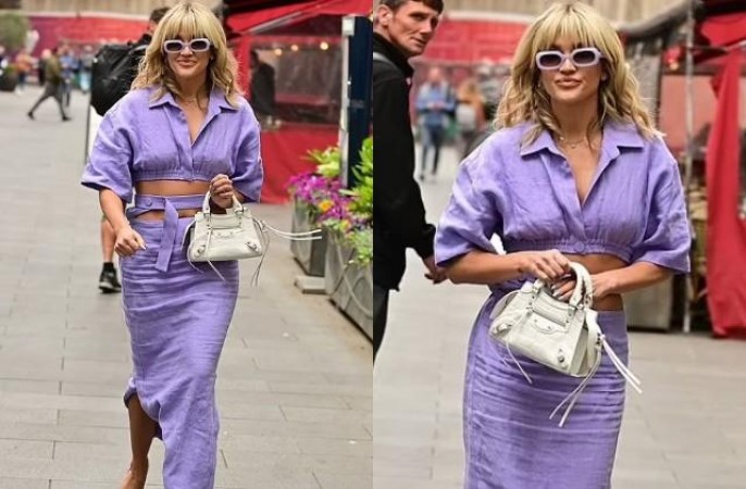 Ashley Roberts spotted in London, purple dress raises internet temperature