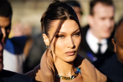 Bella hadid is setting the internet on fire in the beginning of the new year wearing a floral bikini