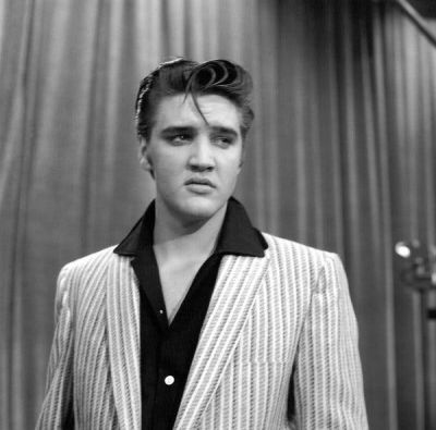 Actor Elvis Presley used shoe polish to darken his hair