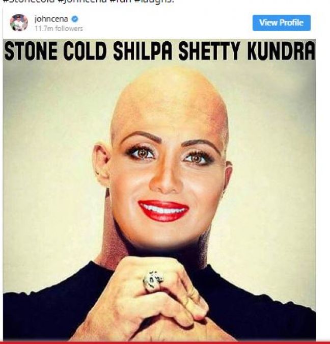 John Cena Shares This funny Photo Of Shilpa Shetty, See People's Comments!