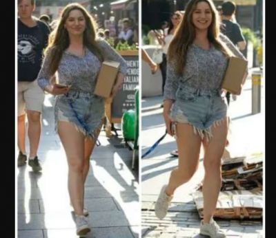 Kelly Brook looked bold enough in shorts, spotted on the streets of London!