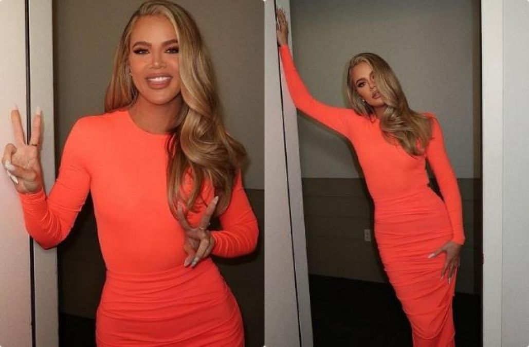 Kim's sister Khloe Kardashian wreaks havoc in red dress