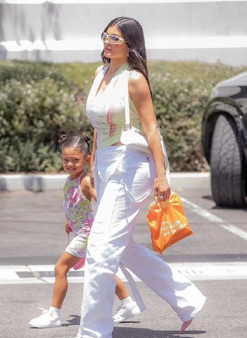 Kylie Jenner seen with daughter in California