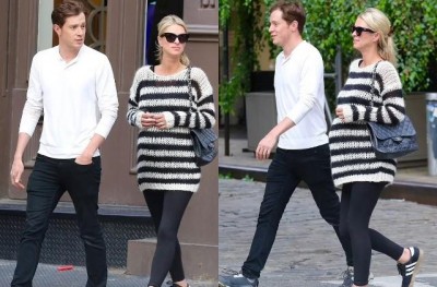 Nikki Hilton goes out on a walk with husband