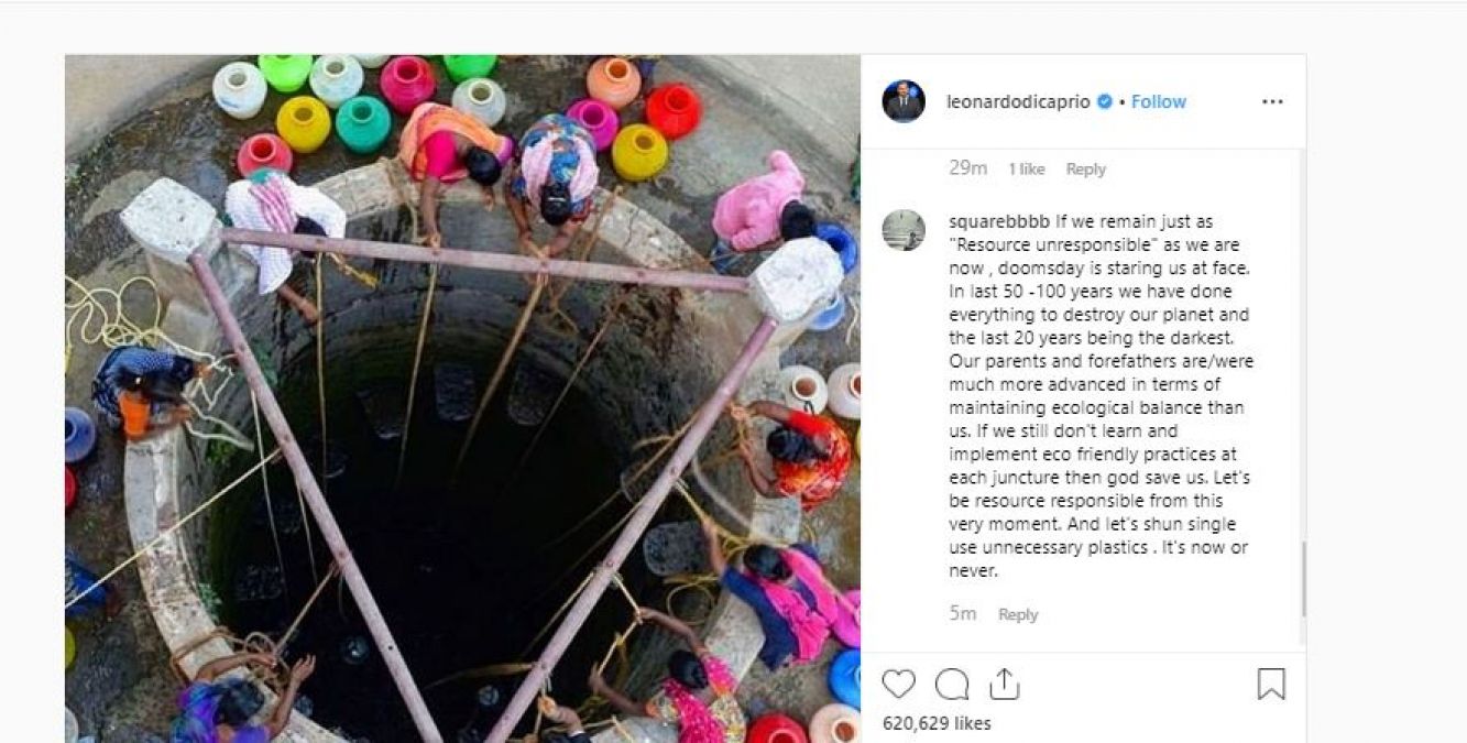 Leonardo DiCaprio expresses concern over Chennai's 'water' problem