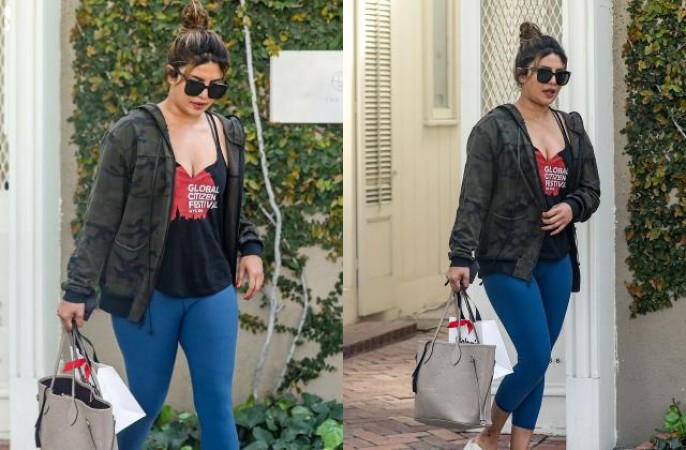 New MOM Priyanka's look in black shades and high buns looks even more stunning