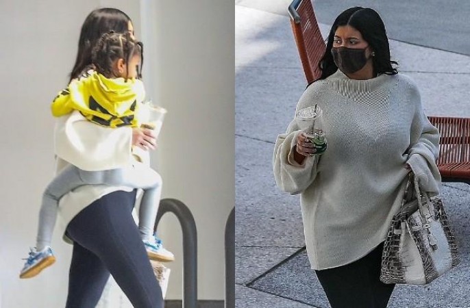 Kylie Jenner spotted a month after giving birth to a son