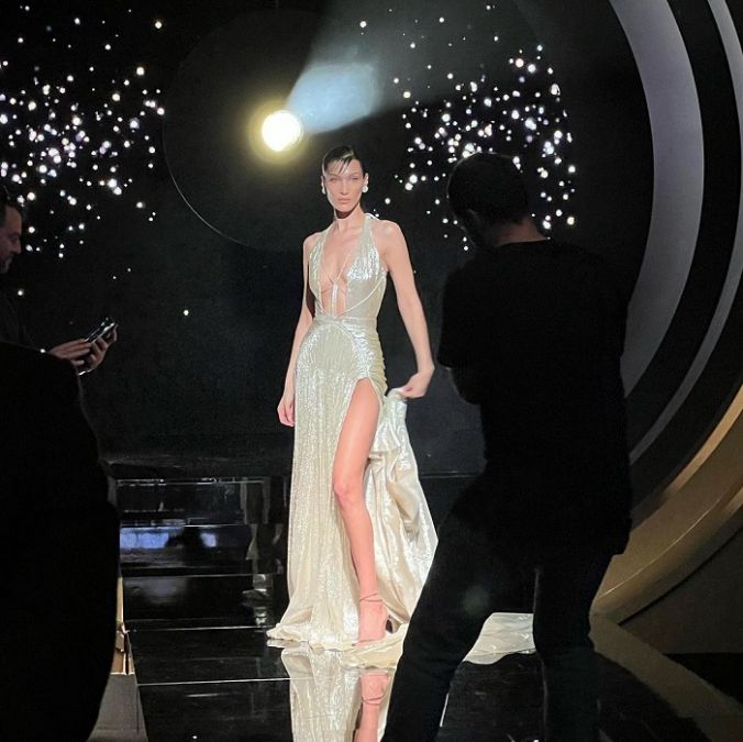 Fans went crazy to see Bella Hadid's photo in silver dress