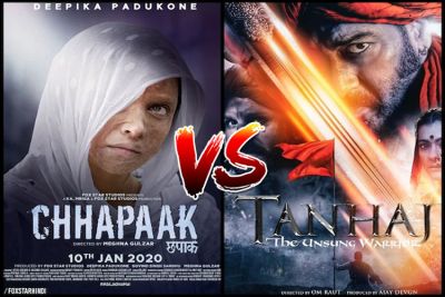 Deepika's 'Chhapak' released along with Ajay Devgn's 'Tanhaji: The Unsung Warrior'