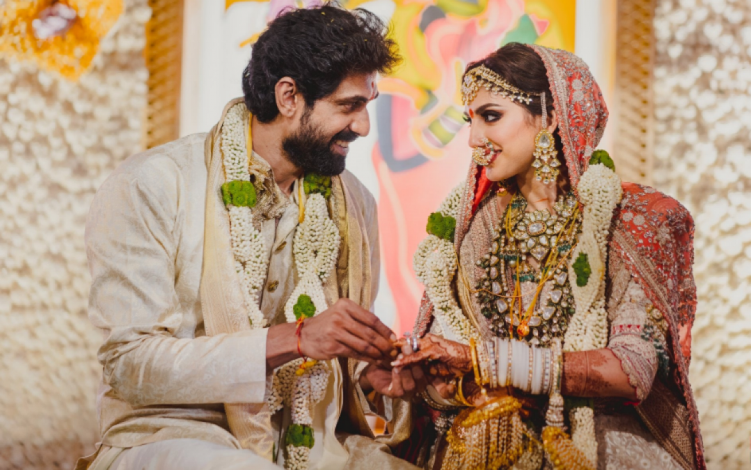 Rana Daggubati and his wife Miheeka look beautiful in wedding pictures