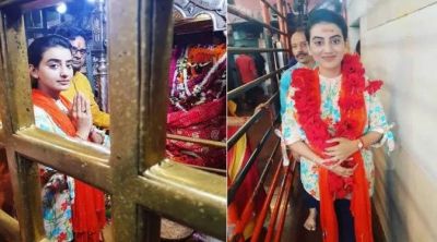 On the occasion of her birthday, Akshara Singh visited the temple!