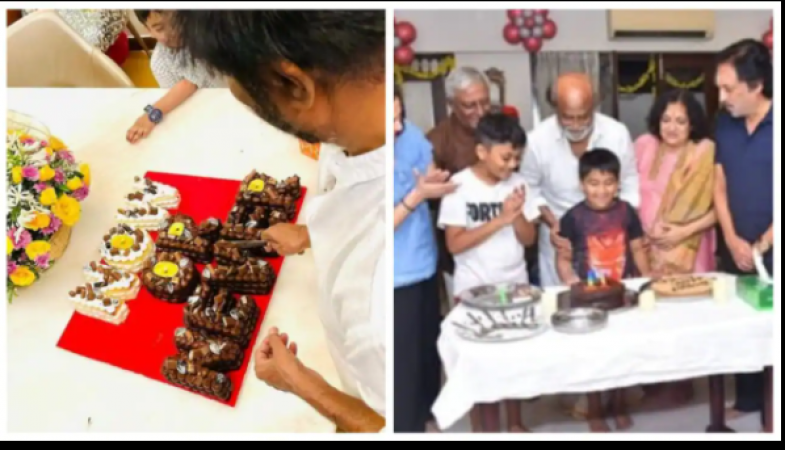 Photos: Rajini Sir celebrates birthday with daughters, grandsons, nephew