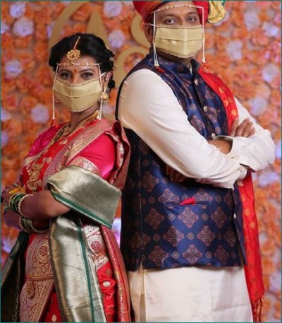 सावित्रीज्योति' फेम शुभांगी सदावर्ते ने की शादी, मास्क पहने शेयर की तस्वीर