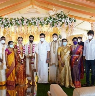 Cricketer Rohit tied the knot with Aishwarya, CM MK Stalin also attended wedding