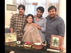 Ram Charan celebrated birthday with his father
