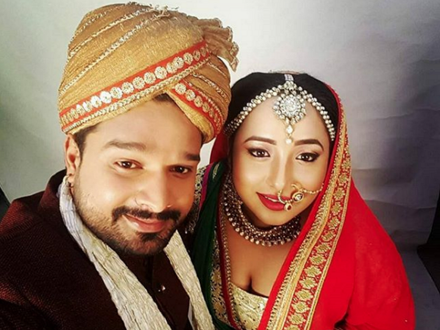Bhojpuri star Ritesh Pandey took seven rounds with this beautiful girl, see photos