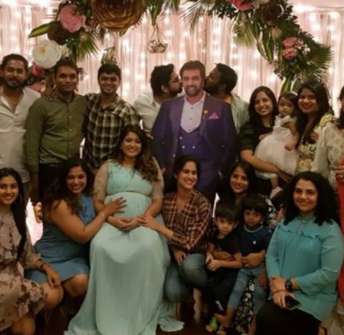 Meghana Raj's baby shower photos featuring late Chiranjeevi Sarja will make you go emotional