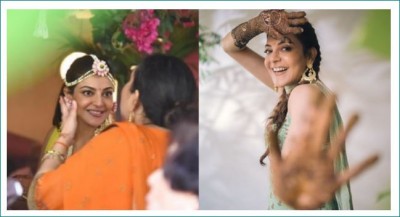 Today, Kajal Aggarwal will be tied in marriage, photos of turmeric and mehndi surfaced