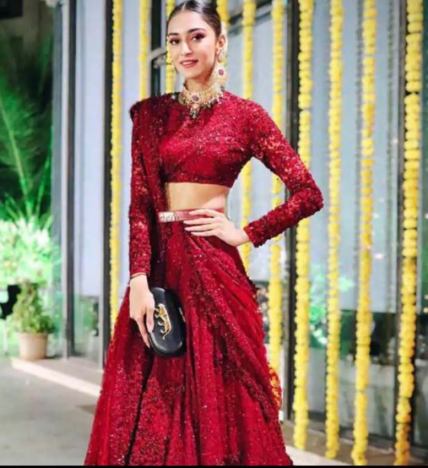 Erica Fernandes shares this photo wearing red lehenga