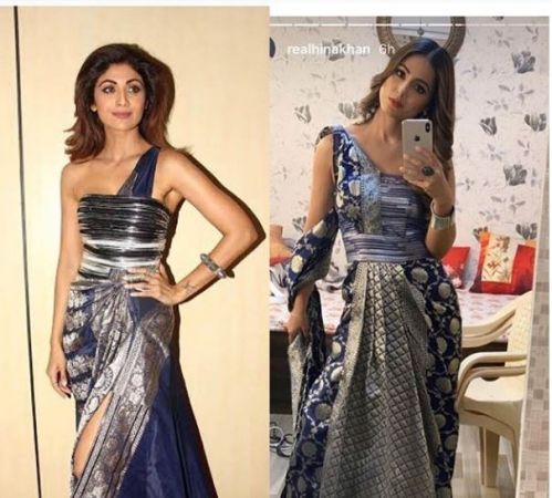 हिना खान ने कॉपी की इस मशहूर बॉलीवुड एक्ट्रेस की ड्रेस, हो गई ट्रोल