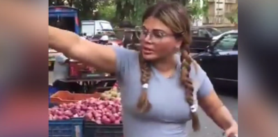 Rakhi Sawant fights with vegetable vendor, video goes viral