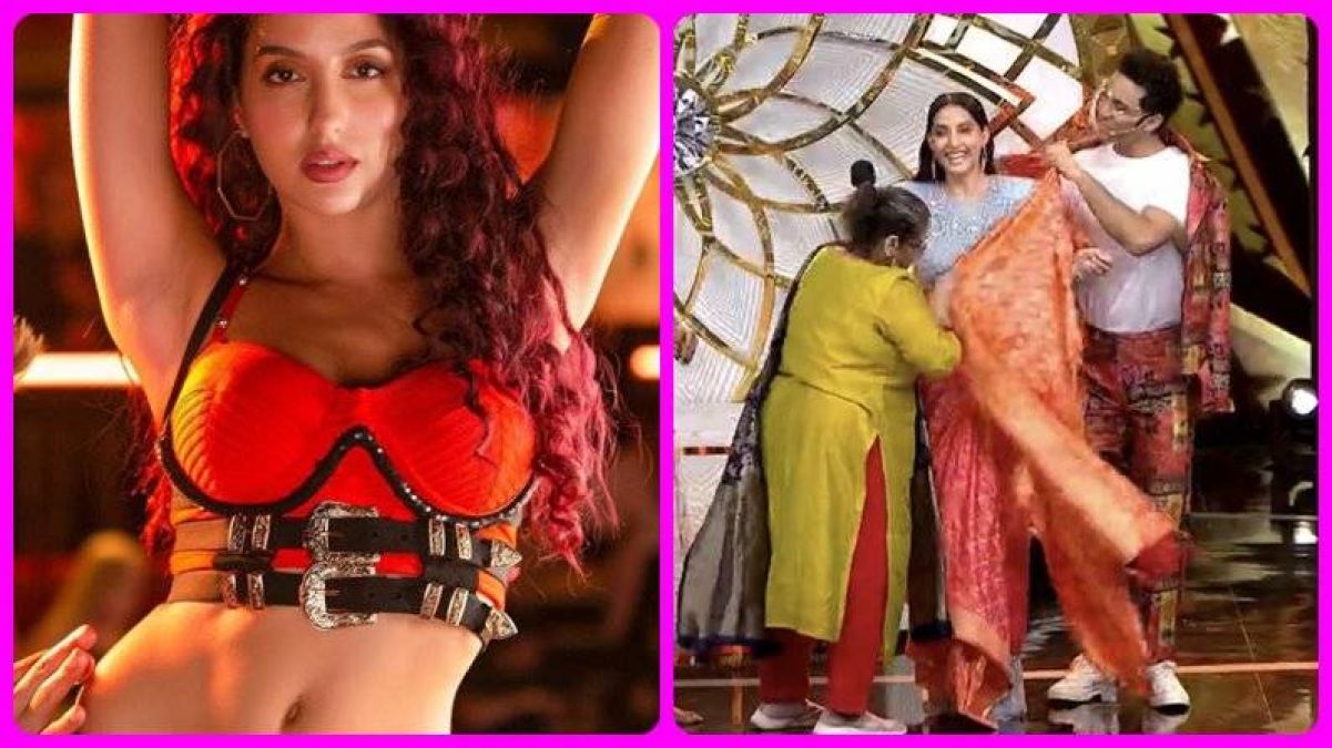 This fan gifted saari to Nora Fatehi, immediately performed a tremendous dance by wearing