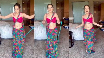 Wearing a sari, Urfi Javed did such an act, after watching the video people said – 'This is what was left and it was just'