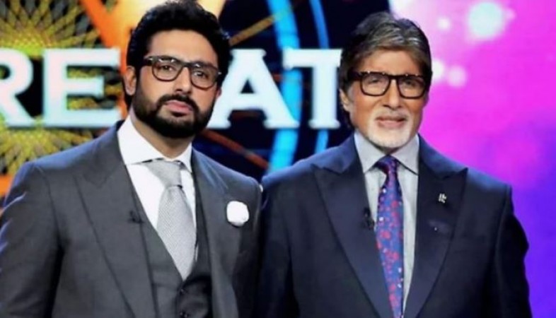 KBC के सेट पर 'नशे में धुत' दिखे अमिताभ बच्चन! देखकर दंग रह गए अभिषेक बच्चन