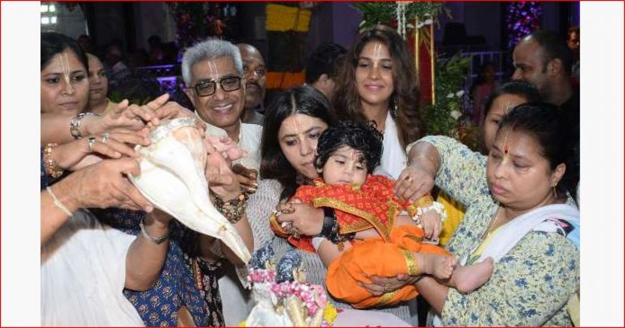 Ekta Kapoor's son Ravie looks aww-dorable dressed as Krishna, check out first glimpse here