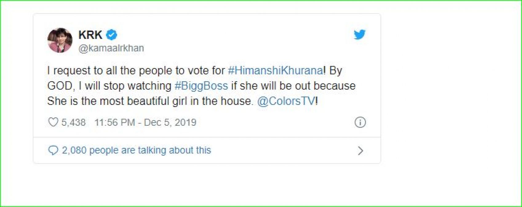 This Khan considers Himanshi Khurana as the most beautiful, says 'If she is evicted...