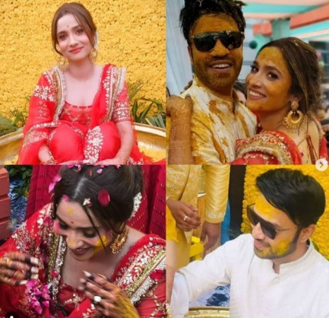 अंकिता लोखंडे की हल्दी सेरेमनी की तस्वीरें आई सामने, आज है शादी