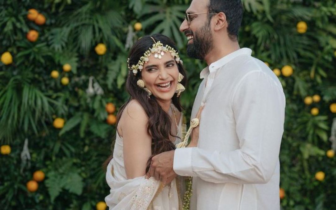 A glimpse of Karishma Tanna's Mehndi ceremony surfaced after Haldi, a tremendous avatar of the couple