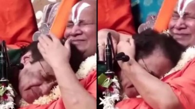 अरुण गोविल को देखते ही रोने लगे स्वामी जगद्गुरु रामभद्राचार्य, सीने से लगाकर बोले- 'मुझे राम चाहिए'