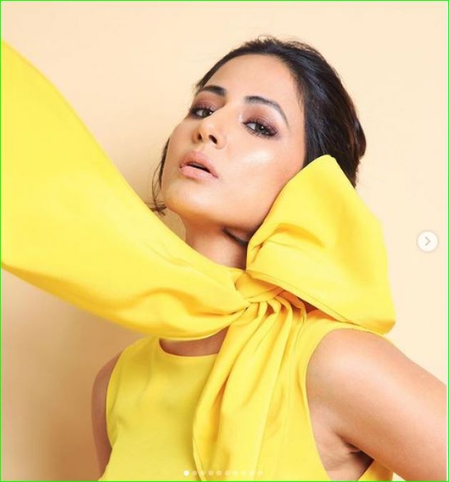 Hina Khan stuns in yellow dress, fans go crazy