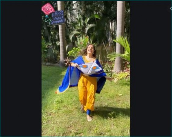 Video: मकर संक्रांति पर दीपिका ने उड़ाई पतंग और किया डांस