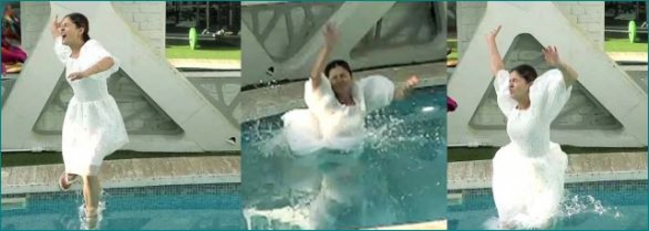 BB14 PROMO: स्विमिंग पूल में कूदी रुबीना को बचाने दौड़ा यह कंटेस्टेंट