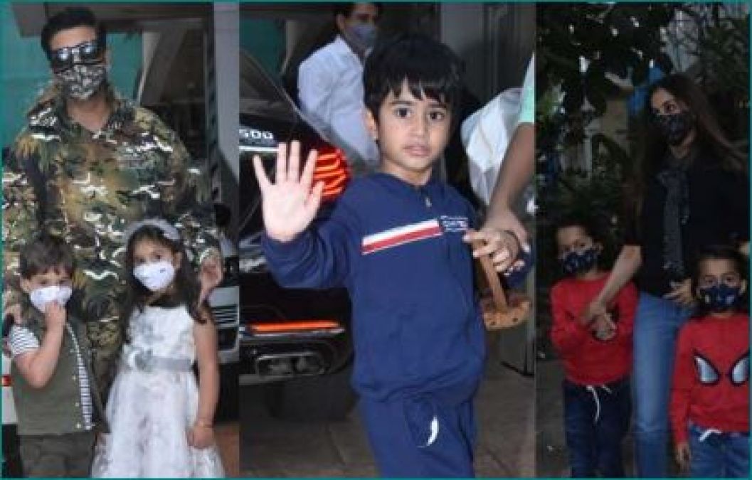 Bollywood stars arrive with children at Ekta Kapoor's son's birthday party