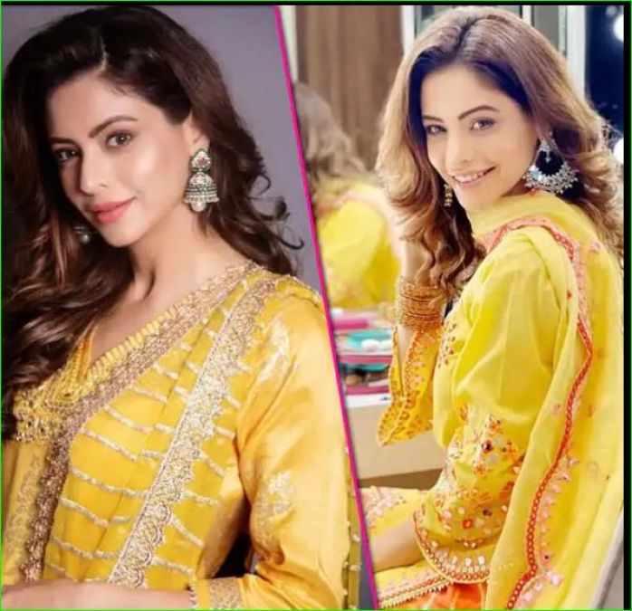 Aamna Sharif looks gorgeous in yellow dress on Vasant Panchami