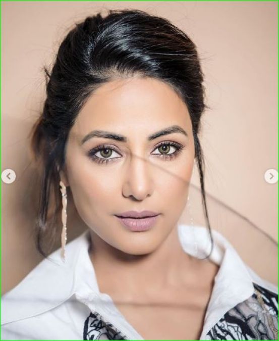 Hina Khan stuns in black and white dress, see pics here