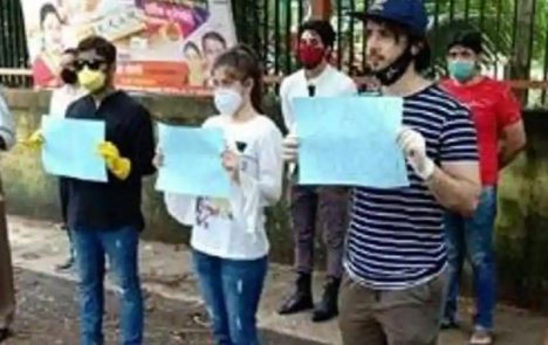 'Hamari Bahu Silk' team and crew performed outside producer's house